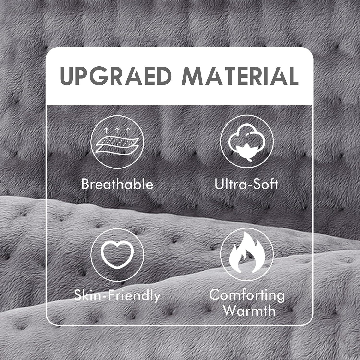 Heating Pad for Back Pain Relief, 12" x 24" Electric Heating Pads for Cramps, Back, Shoulder and Neck with 6 Heat Settings, Fast-Heating Technology, Auto Shut Off, UL Certification, Blue