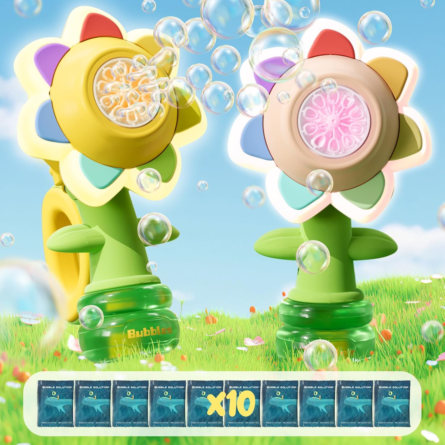  Ruocoo - seven color flower bubble machine