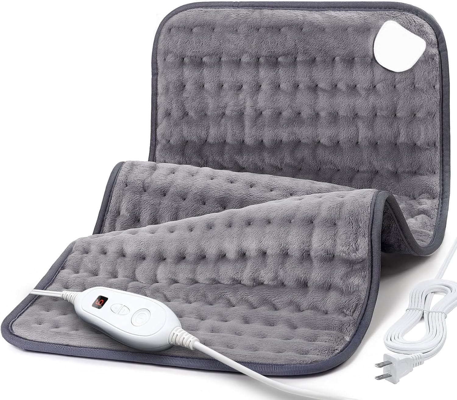 Heating Pad for Back Pain Relief, 12" x 24" Electric Heating Pads for Cramps, Back, Shoulder and Neck with 6 Heat Settings, Fast-Heating Technology, Auto Shut Off, UL Certification, Blue