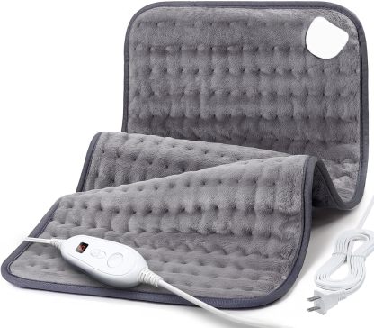 Heating Pad for Back Pain Relief, 12" x 24" Electric Heating Pads for Cramps, Back, Shoulder and Neck with 6 Heat Settings, Fast-Heating Technology, Auto Shut Off, UL Certification, Blue