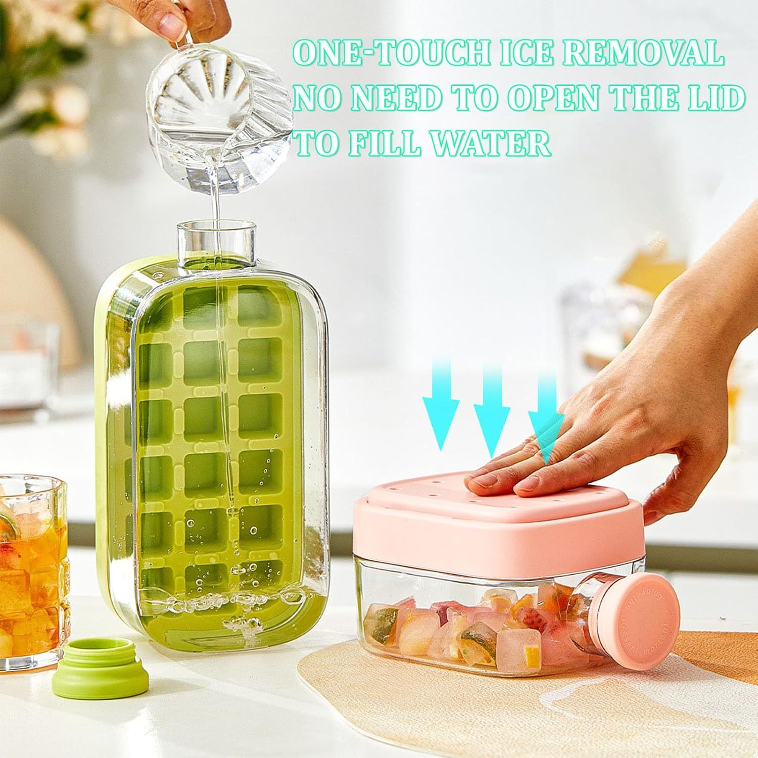 🎁Last Day Promotion 49% OFF🧊🧊——Zero Touch Press Ice Cube Mold