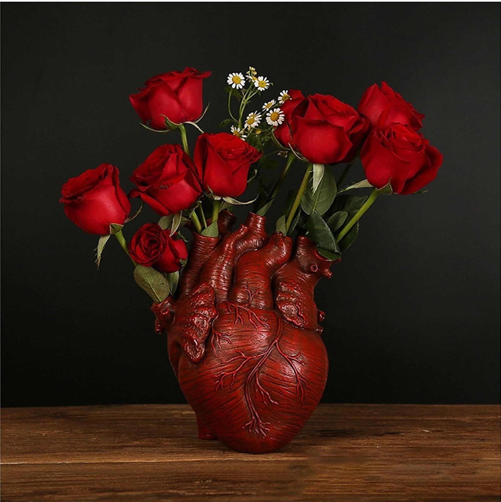 White Heart Irregular Creative Art Vase