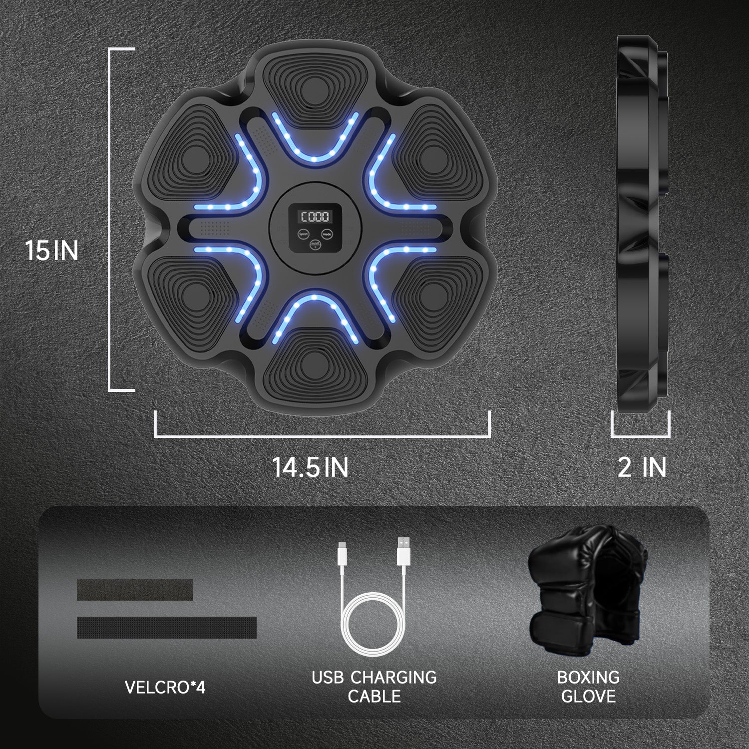 Music Boxing Machine with Boxing Gloves(Adult Edition)