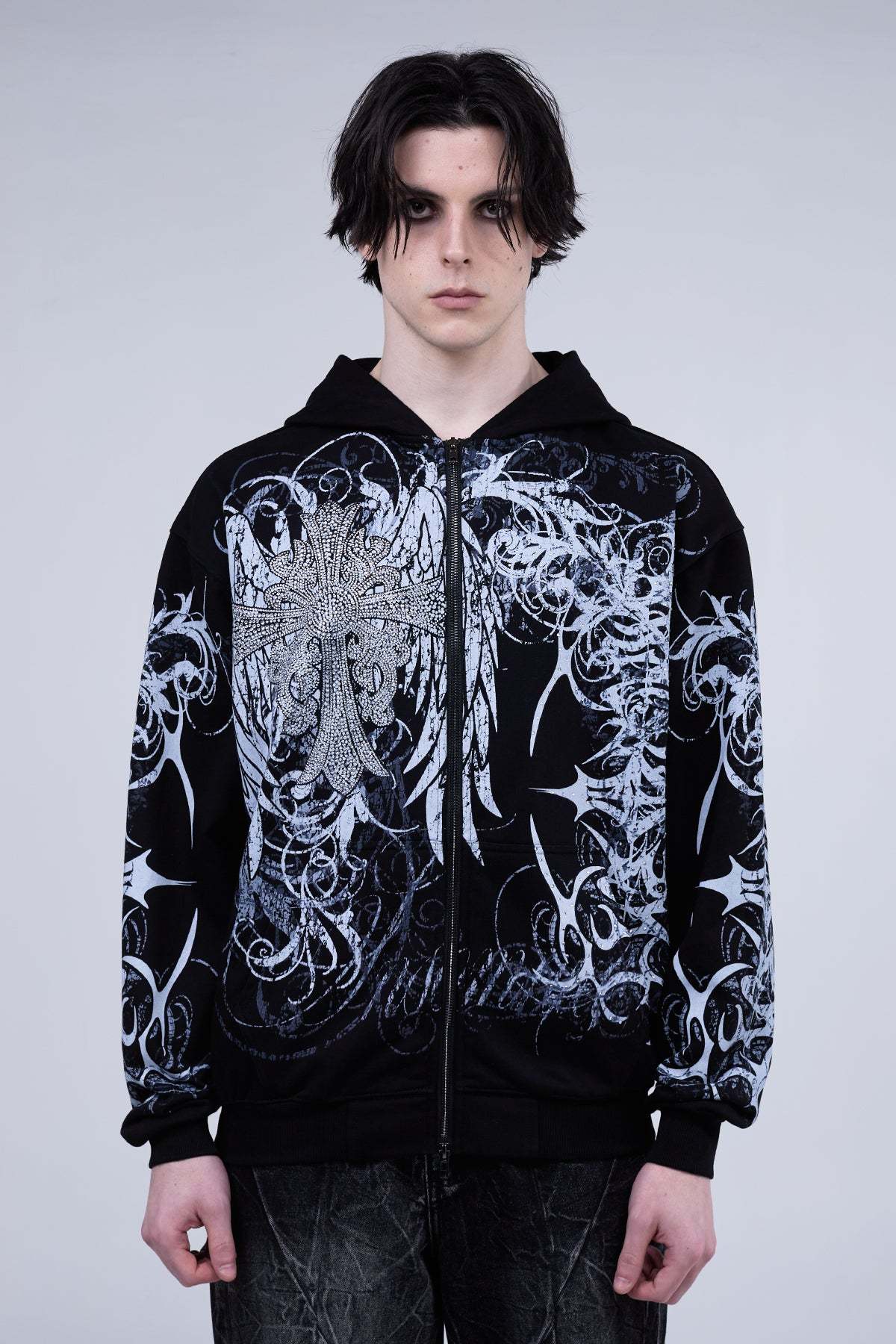 Black Eclipse Zip Hoodie