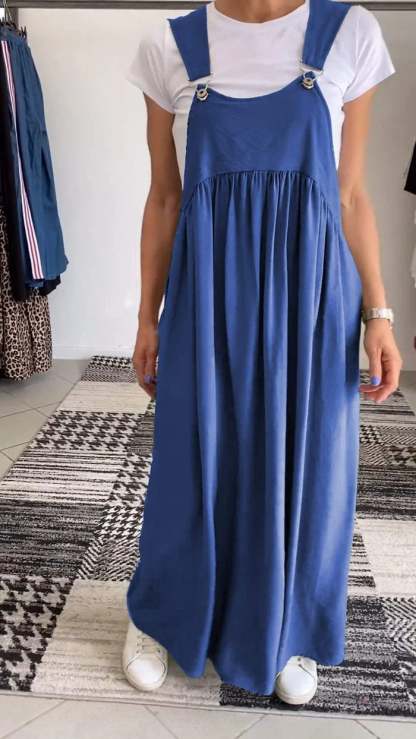 Relaxed Fit Cotton and Linen Suspender Dress (🔥Buy 2 get 10% OFF|Buy 3 get 15% OFF)