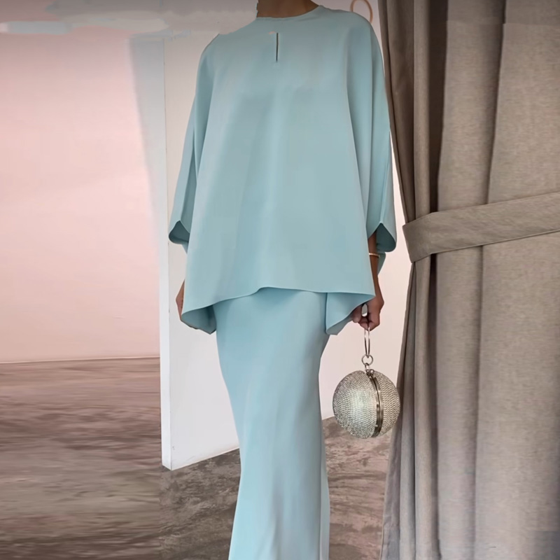 Vintage High Street Skirts Suits  Fashion Floral Print Party Set Casual Loose Asymmetric Commuter Outfits