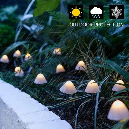 🍄Beautiful garden decoration🍄Mushroom Solar Light String💡