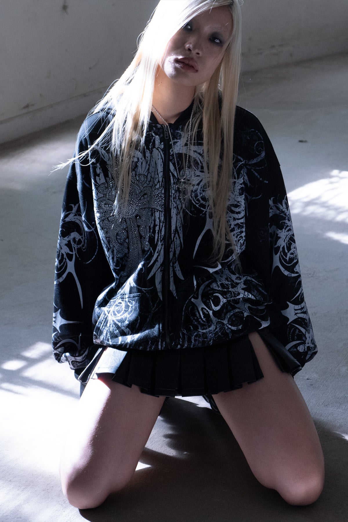 Black Eclipse Zip Hoodie