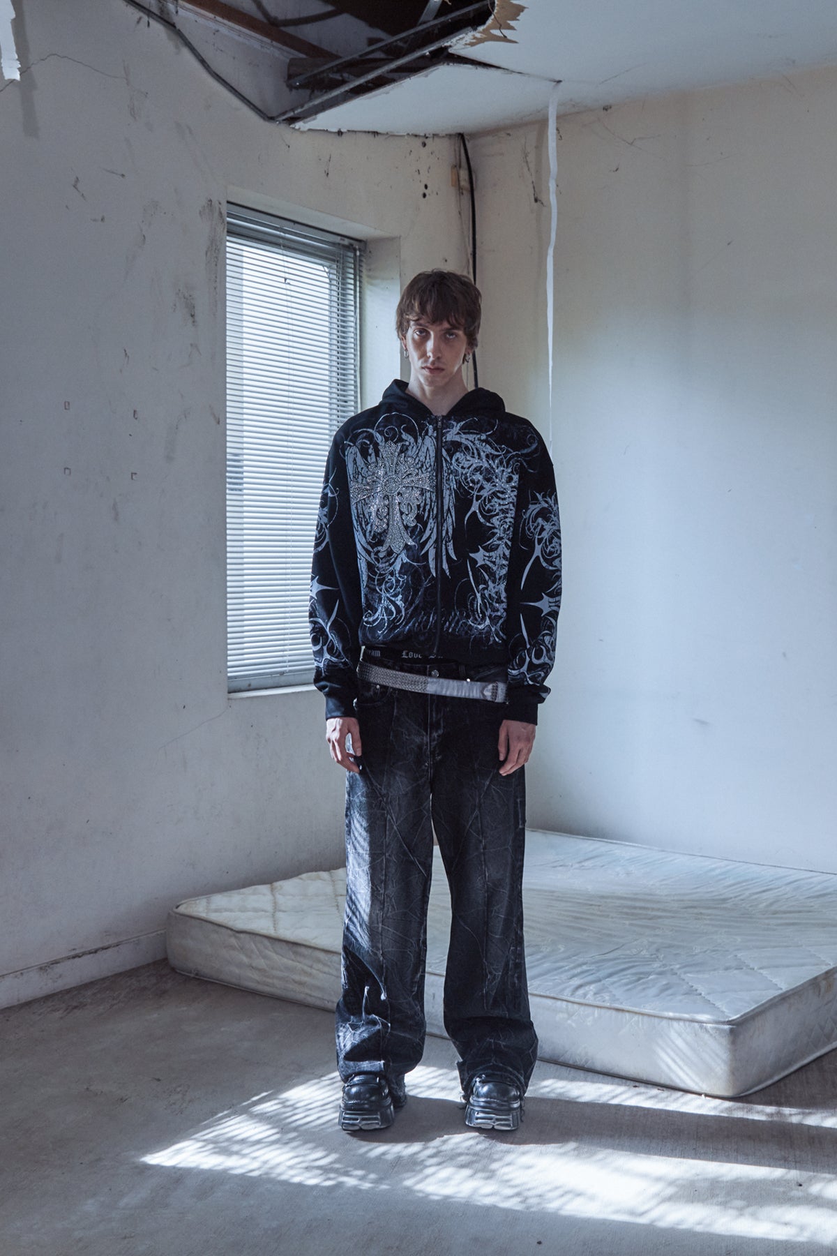 Black Eclipse Zip Hoodie