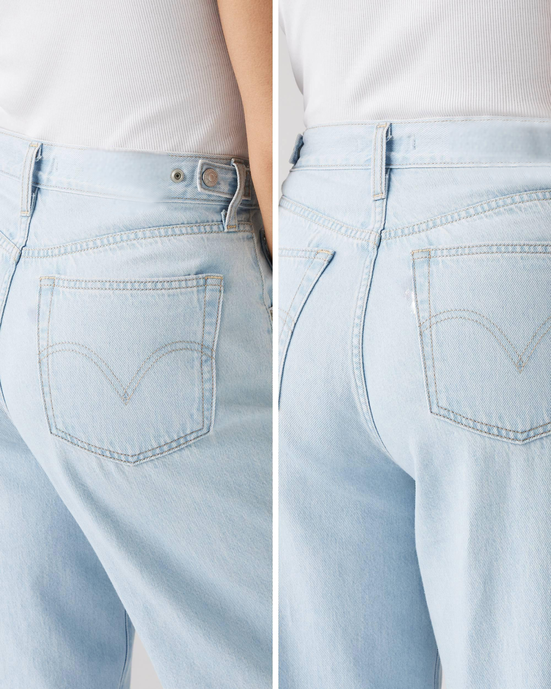 Adjustable Womens Cinch Baggy Jeans