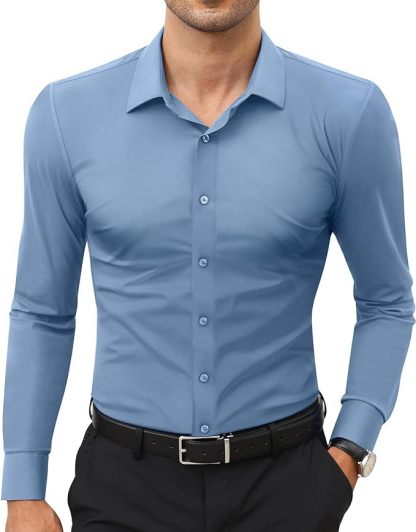 Men's Super Stretchy Quick-Drying Breathable Dress Shirt
