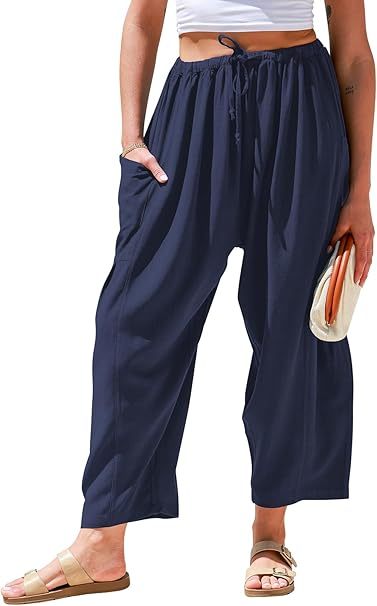 🎁Last Day - Women's Linen Wide Leg Pants with Pockets