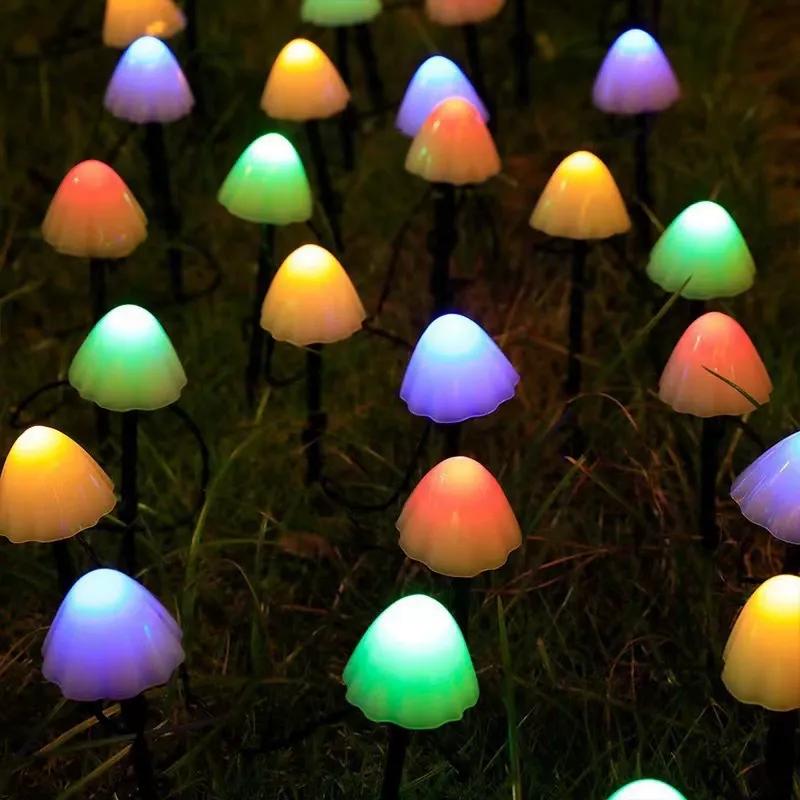 🍄Beautiful garden decoration🍄Mushroom Solar Light String💡