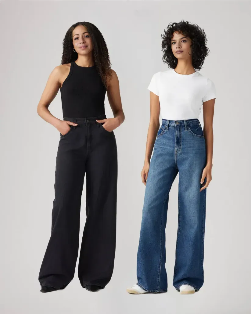 Adjustable Womens Cinch Baggy Jeans