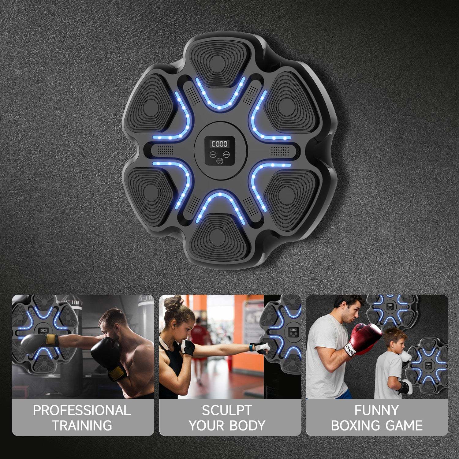 Music Boxing Machine with Boxing Gloves(Adult Edition)