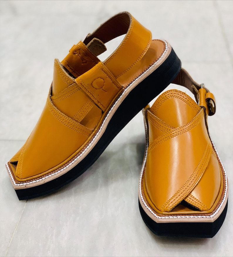 Camel Handmade Leather Men's Traditional Sandals