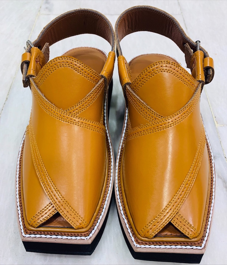 Camel Handmade Leather Men's Traditional Sandals