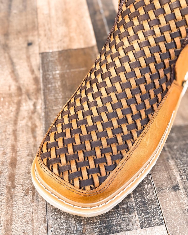 Handcrafted Men's Cowboy WORK BOOT Double Zipper Boots/ Boots Zipper Square toe/ Square Toe Half Boots Botines Vaqueros/ Zapato Cierres piel