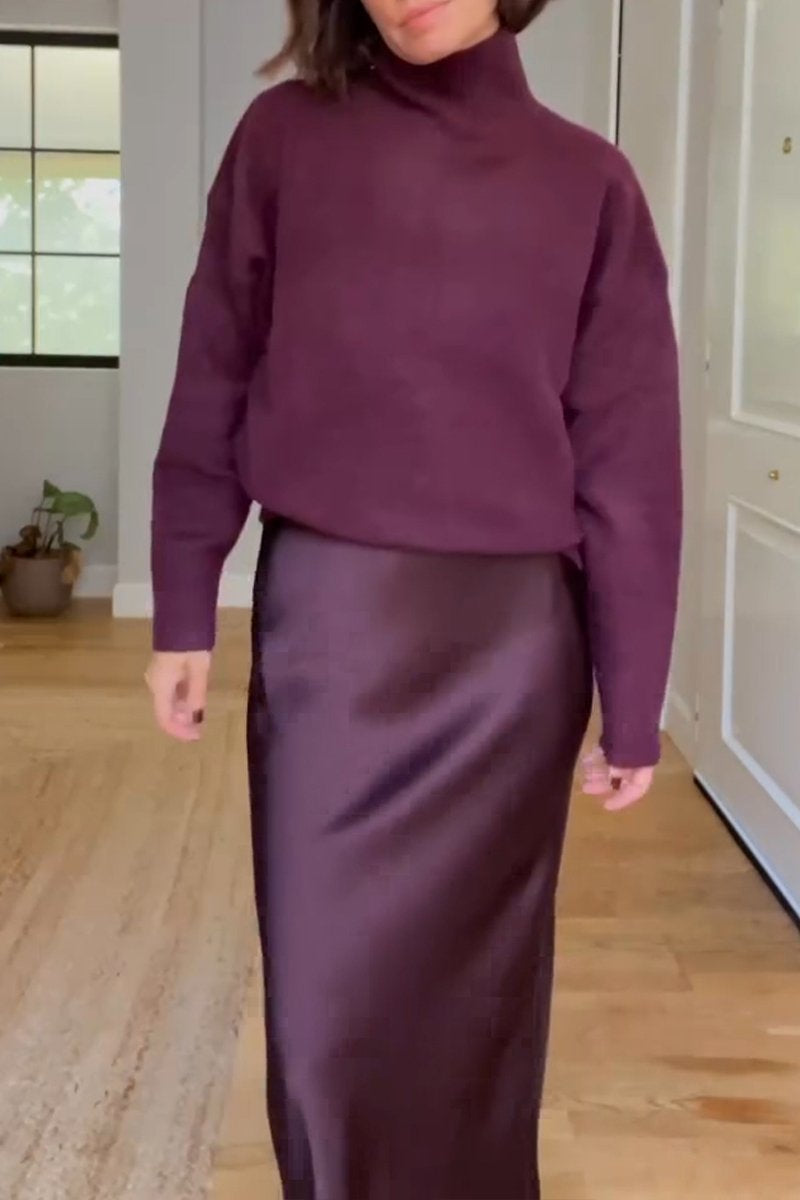 Women's Long Sleeve Top & Skirt Set | Casual Two-Piece Outfit