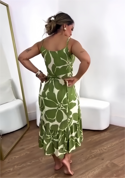 🏖️Summer Promotion 50% OFF🌼Women's Casual Resort Print Gathered Tunic Dress