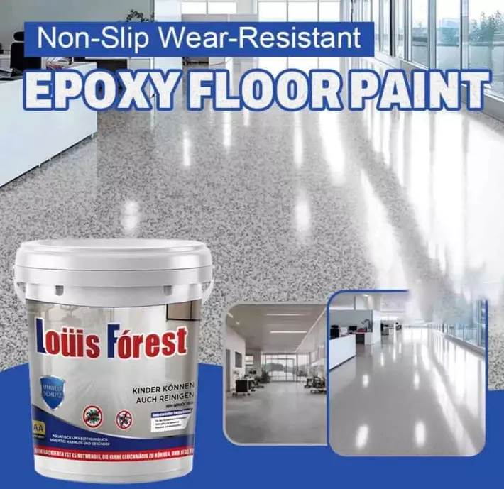 Louis Forest Epoxy Floor Paint,High-Gloss Marble Effect Epoxy Floor Coating