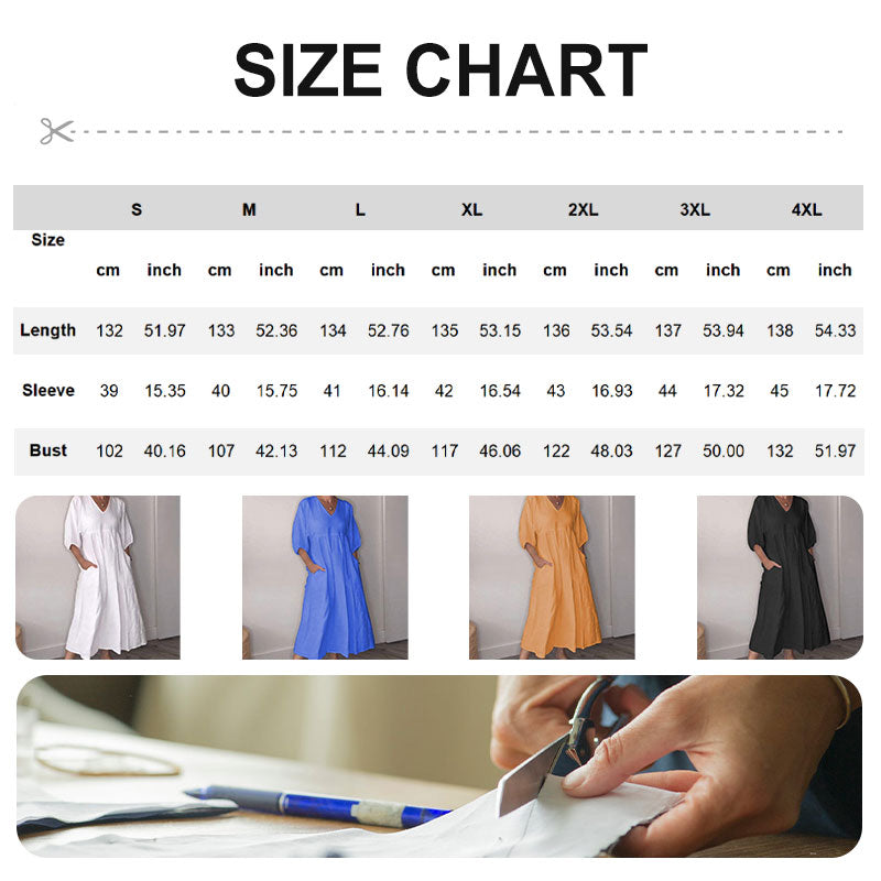 Women's V-Neck Casual Dress | Everyday Comfort Midi Dress