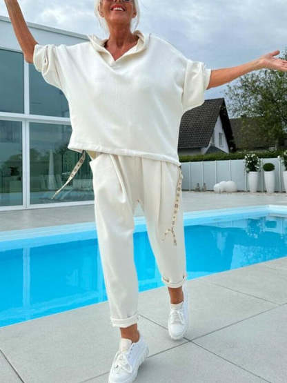 🎉Two-piece women's hoodie set in solid colors