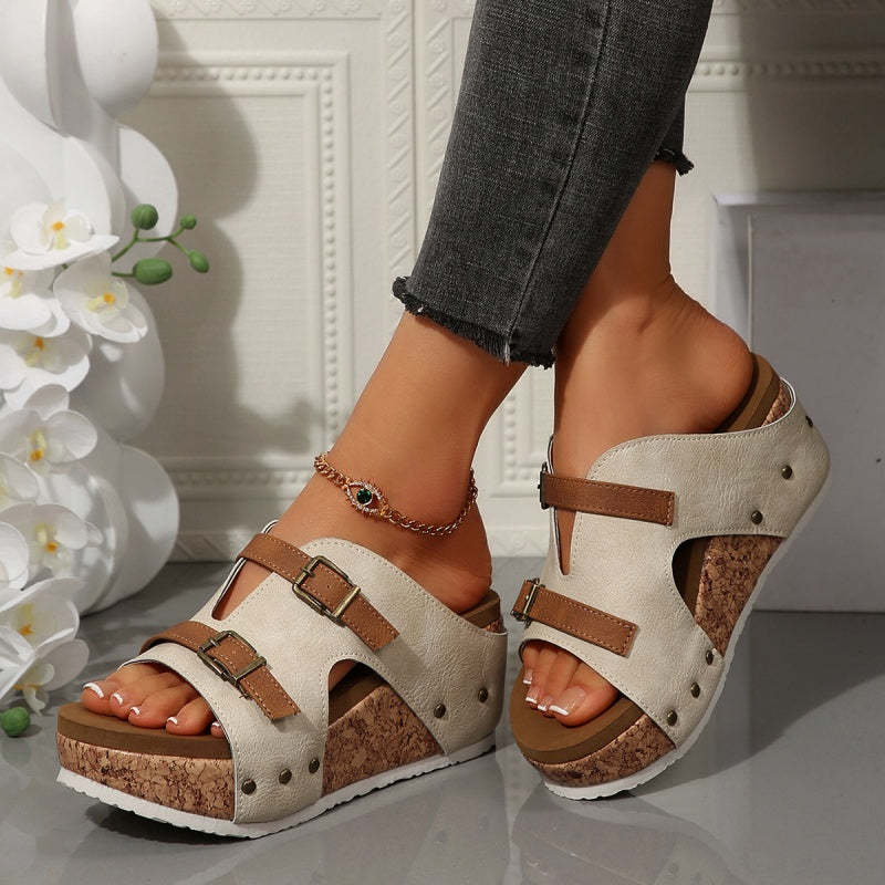 🔥Cutout Platform Wedge Sandals