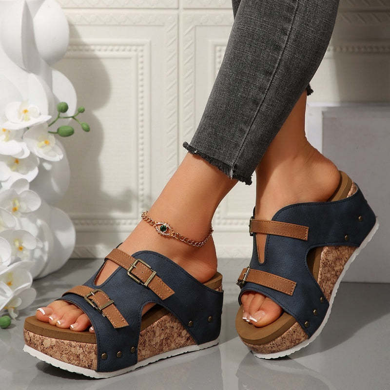 🔥Cutout Platform Wedge Sandals
