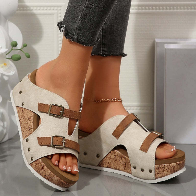 🔥Cutout Platform Wedge Sandals