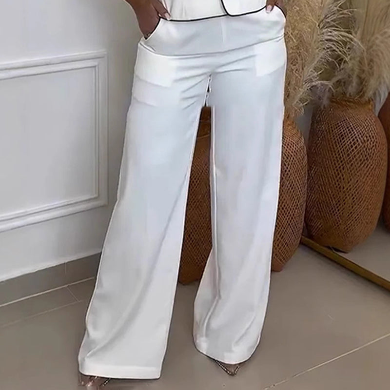 Women's One-Shoulder Wide Leg Jumpsuit | Elegant Evening Pants Set