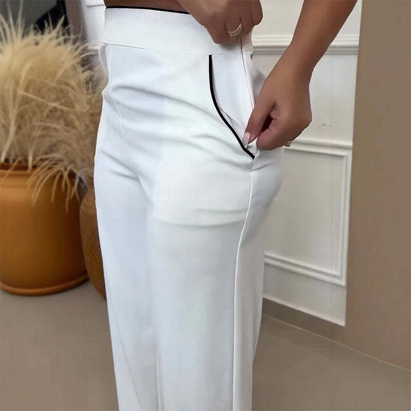 Women's One-Shoulder Wide Leg Jumpsuit | Elegant Evening Pants Set
