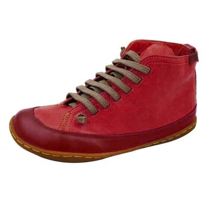 Women's Low-heeled Ankle Boots-Walking Shoes Women Winter Christmas Leather Boots for Women Warm Snow Vintage Womens Boots Clearance
