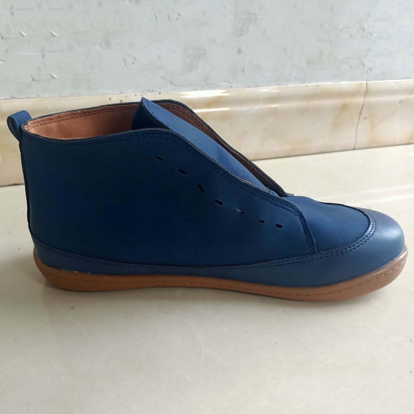 Women's Low-heeled Ankle Boots-Walking Shoes Women Winter Christmas Leather Boots for Women Warm Snow Vintage Womens Boots Clearance