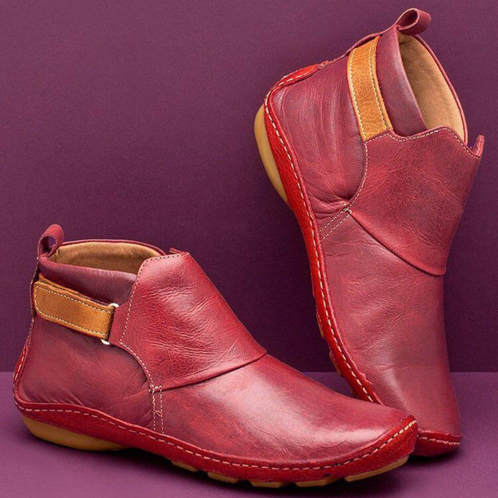 Pointed Toe Casual Women's Leather Boots Sleeve Fashion Boots Thick Warm Fashion Low Heel Women's Shoes