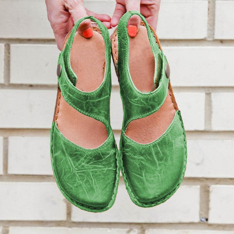 Women's flat round toe casual sandals
