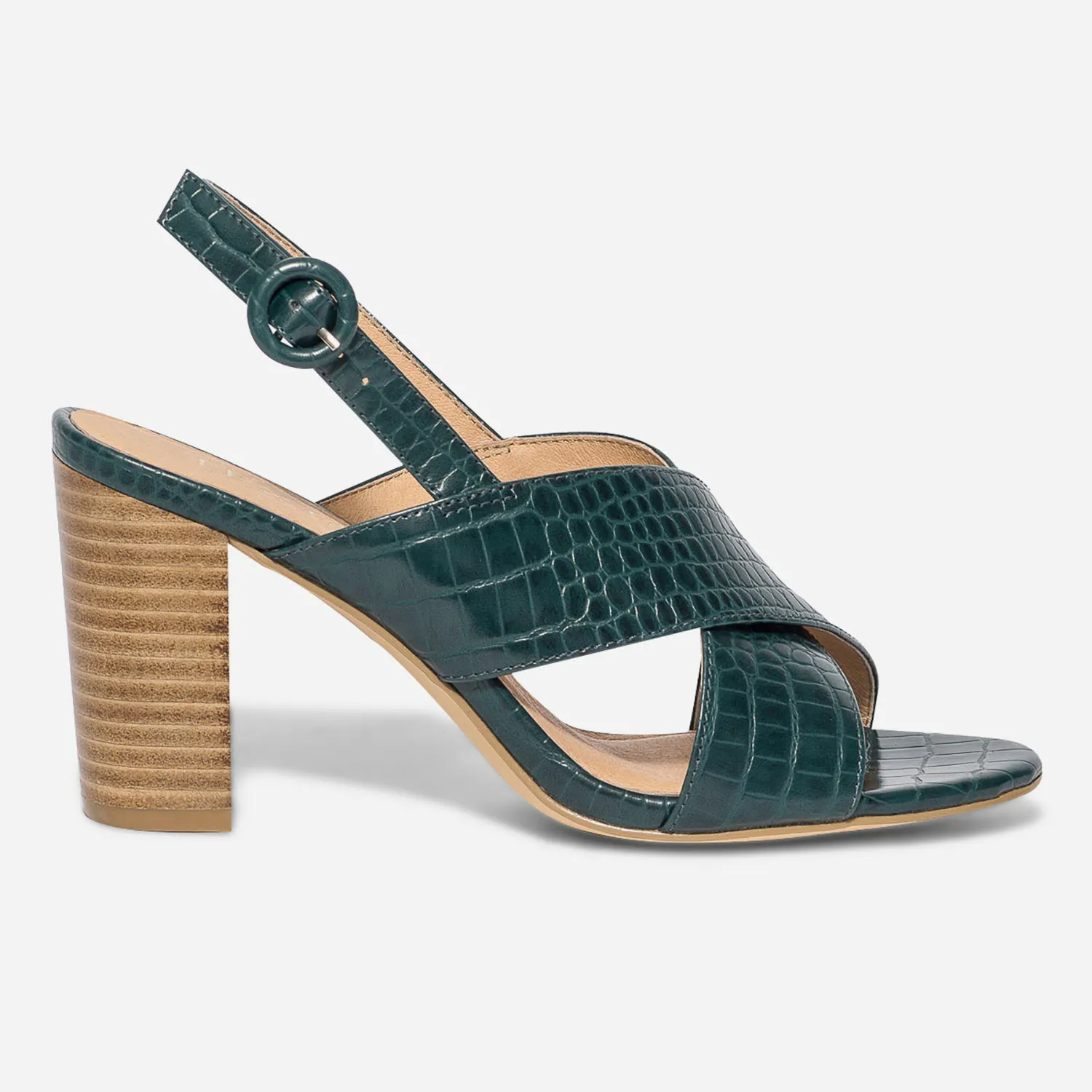 Stone pattern sandals large size women's shoes thick high heels European and American retro
