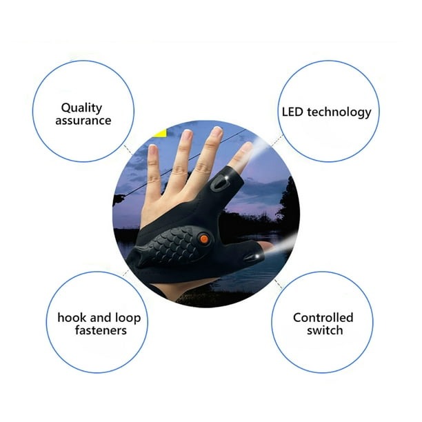 🔥Last Day Hot Sale 60% OFF🧤LED Flashlight Fishing Gloves🎁Buy More Save More