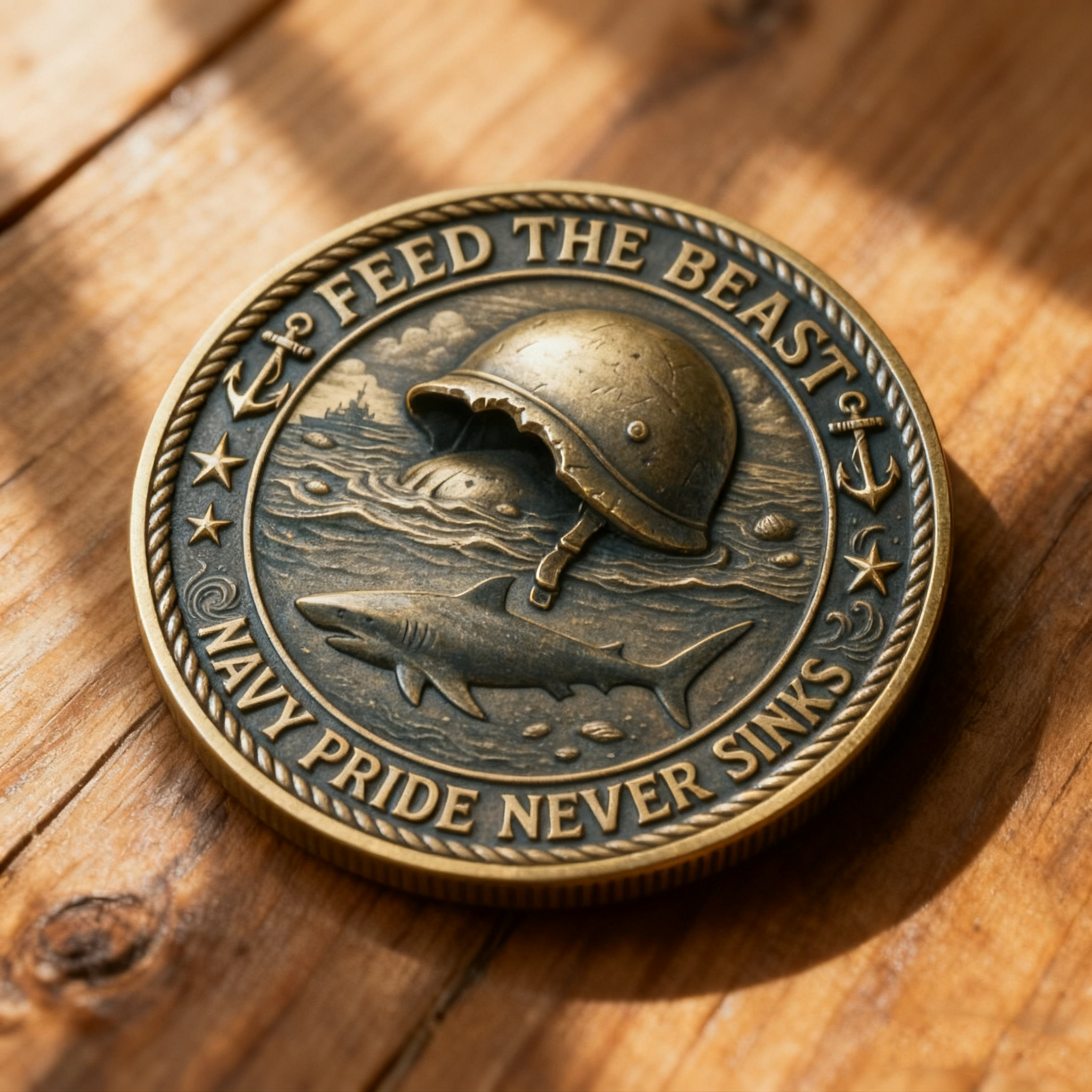 🦈 “ANCHORS AWEIGH!” — The Fierce & Funny Navy Shark Coin