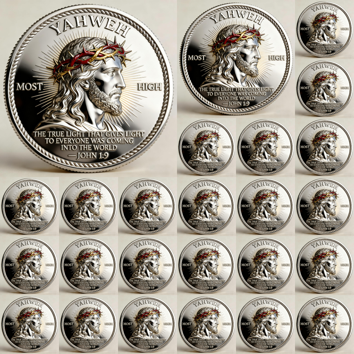 🏆Flash Sale 60% OFF - 🙏“Yahweh – The Living Light” Faith Commemorative Coin