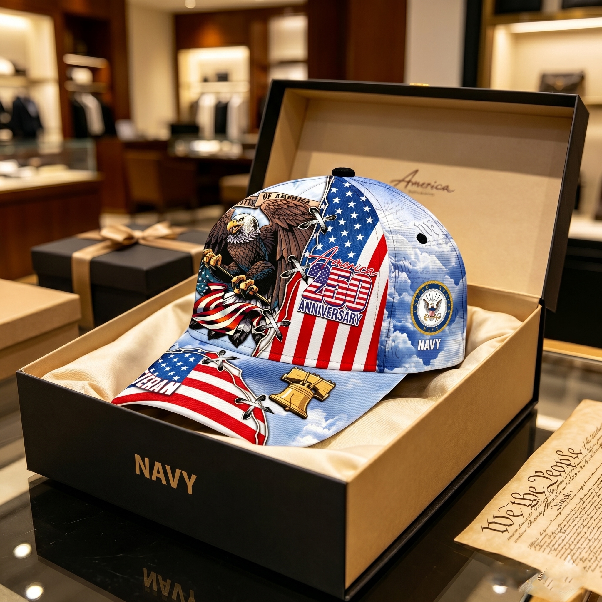 Premium America 250th Anniversary US Veterans Baseball Hats Gifts For U.S. Veterans, Gifts For Independence Day, Veterans Day.（ BUY 2 FREE SHIPPING)