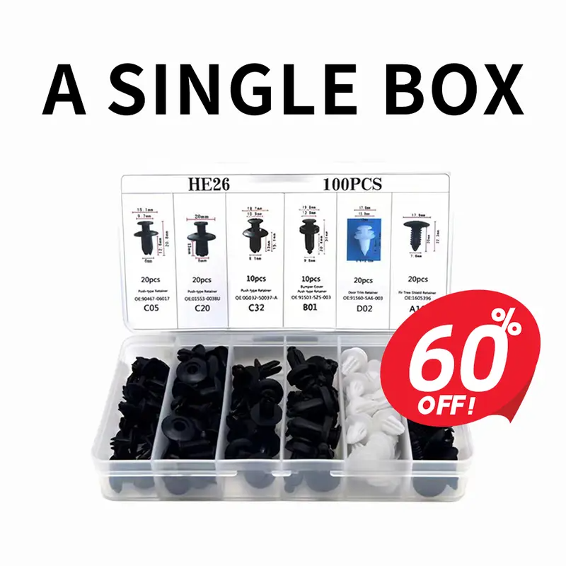 Last Week Clearance Sale 60% OFF🔥100pcs Universal Expansion Screw Clips Set