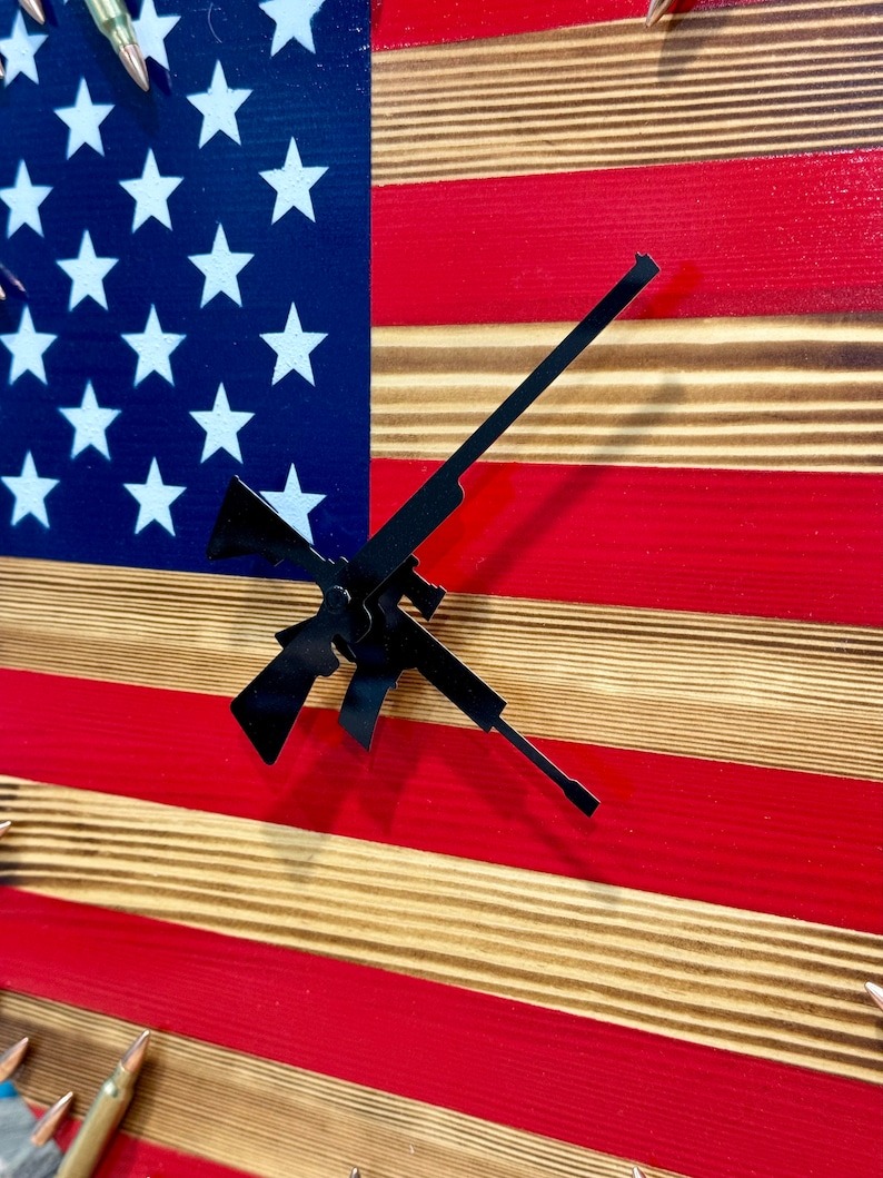 🔥Last Day 49% OFF🔥-Handmade Honor US Flag Patriotic Clock-BUY 2 FREE SHIPPING