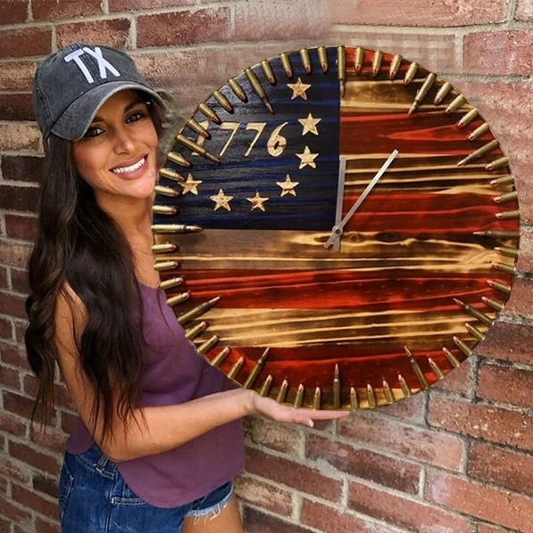 🔥Last Day 49% OFF🔥-Handmade Honor US Flag Patriotic Clock-BUY 2 FREE SHIPPING