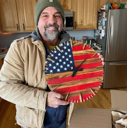 🔥Last Day 49% OFF🔥-Handmade Honor US Flag Patriotic Clock-BUY 2 FREE SHIPPING