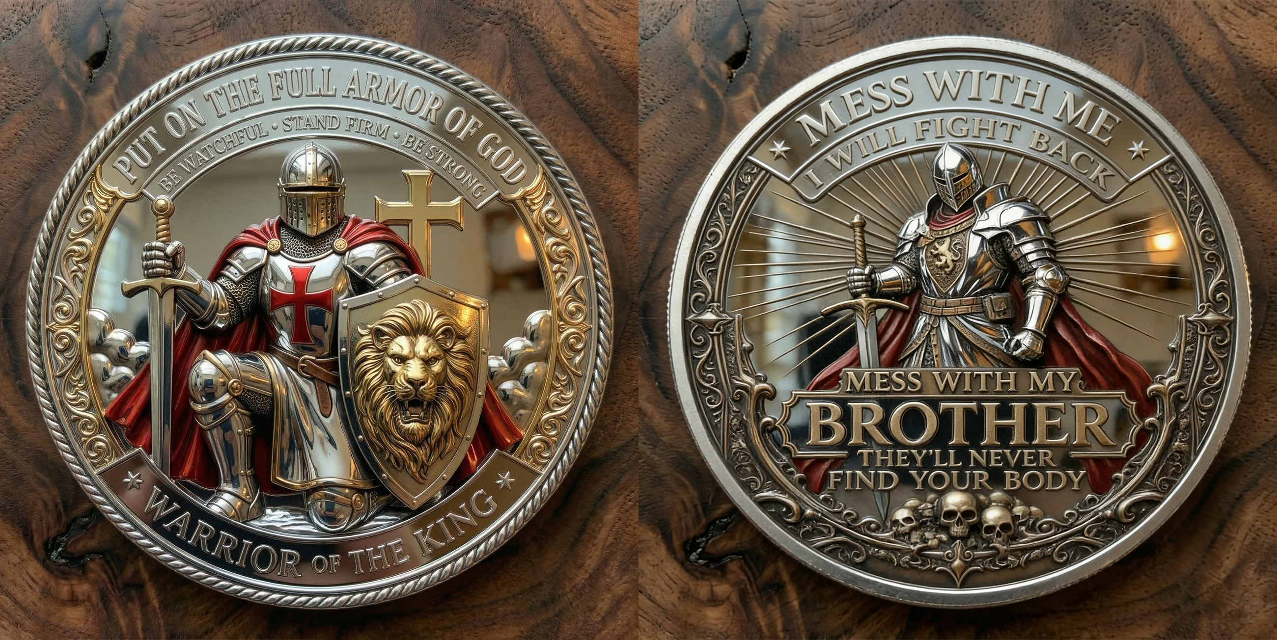 🏆Last Day 60% OFF - Brotherhood Warriors Commemorative Challenge Coin ⚔️🛡️🪙