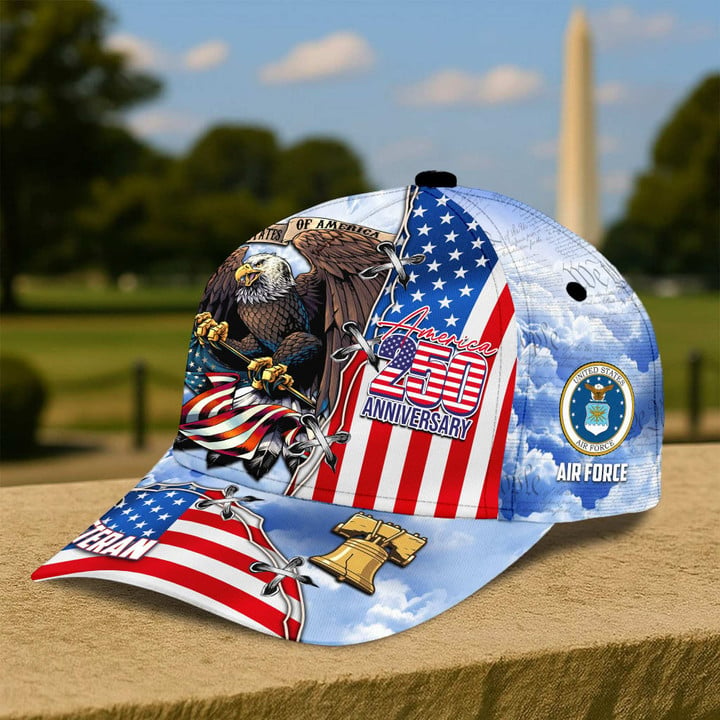 Premium America 250th Anniversary US Veterans Baseball Hats Gifts For U.S. Veterans, Gifts For Independence Day, Veterans Day.