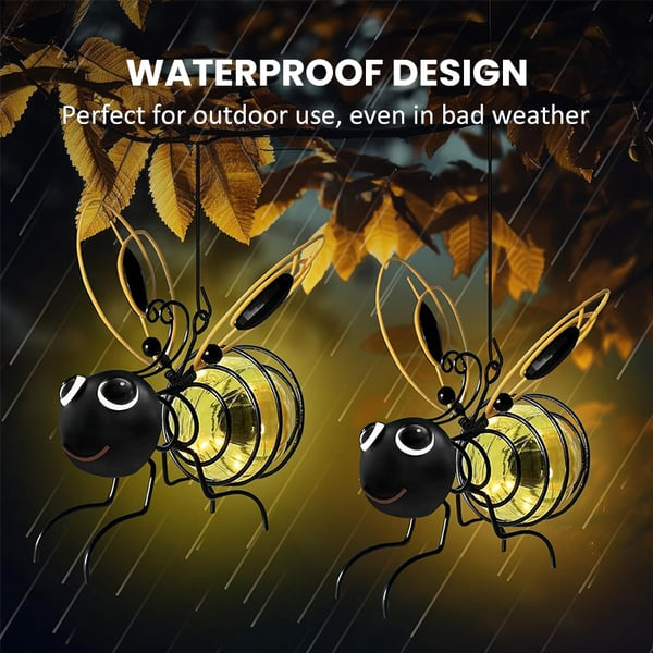 🐝Outdoor Hanging Solar Bee Light - Perfect gift for plant lovers moms or literally anyone who smiles ❤️