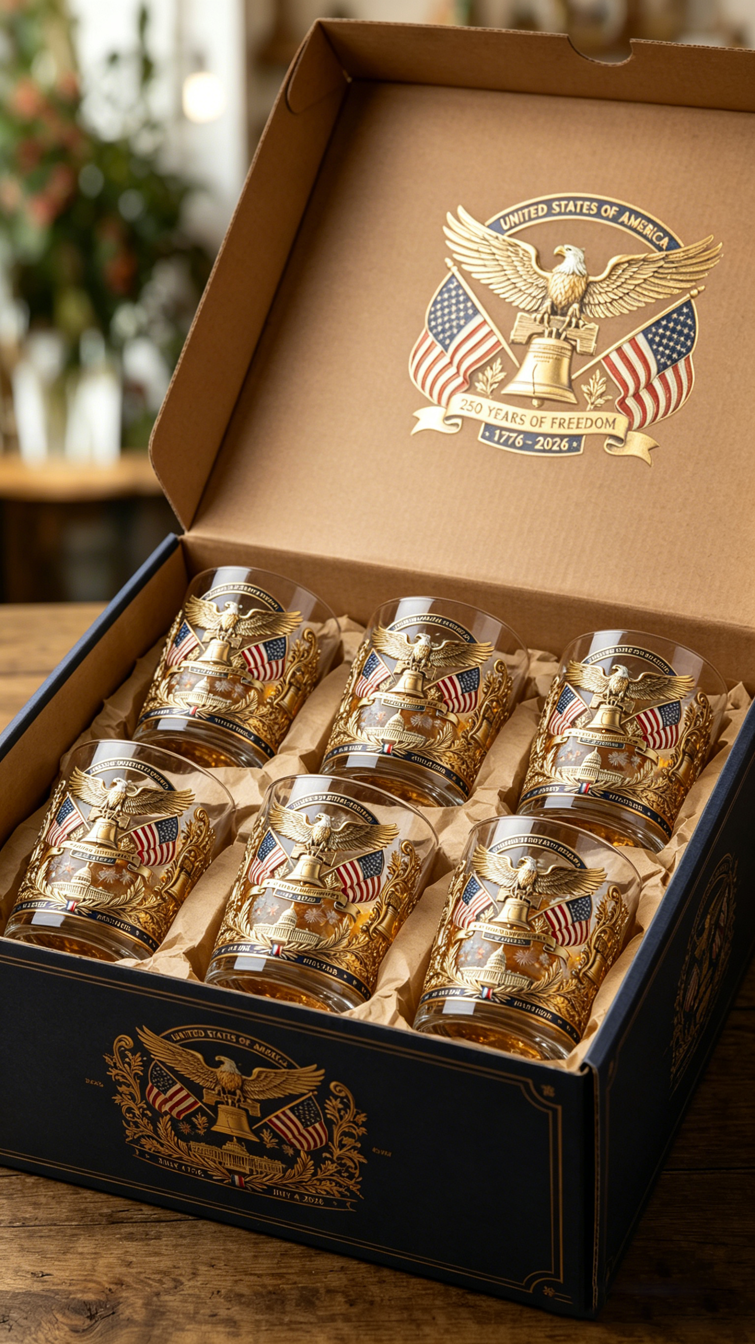 Limited Edition 2026 USA 250th Anniversary Commemorative Glass – 1776-2026 Heritage Edition