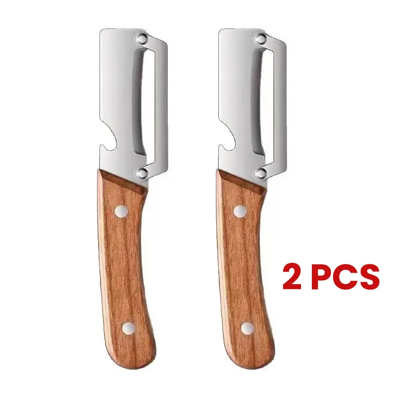 Kitchen Multi-Function Stainless Steel Thickened Fruit Peeler Knife for Sugar Cane and Pineapple Skin Removal Special Tool